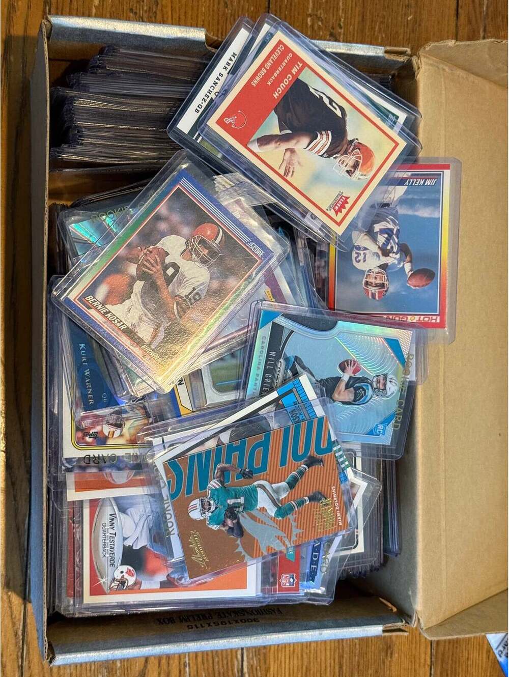 Huge Sports Card Lot –ap.10 Lbs – Mostly Sleeved & Top Loaded – Vintage & Modern